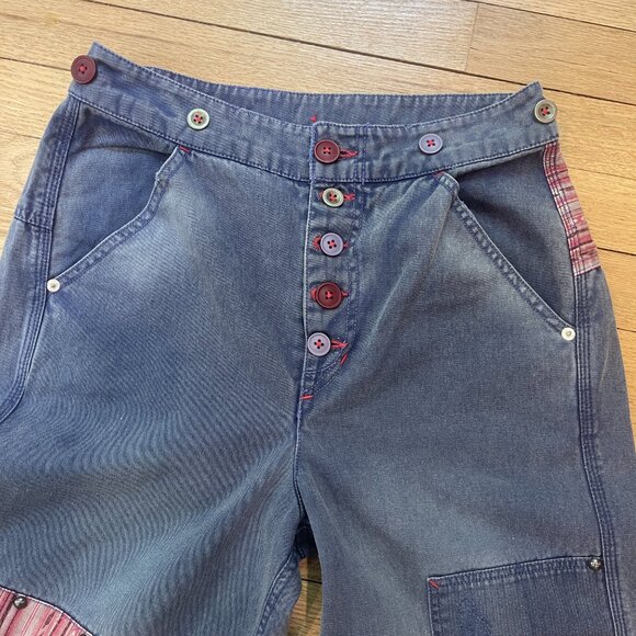 Free People La Vie Patched Pants NWOT Size 4 (Small) - Picture 8 of 12
